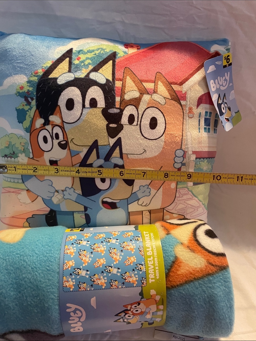 NWT Bluey Family Throw Pillow and Travel Blanket - Picture 9 of 9